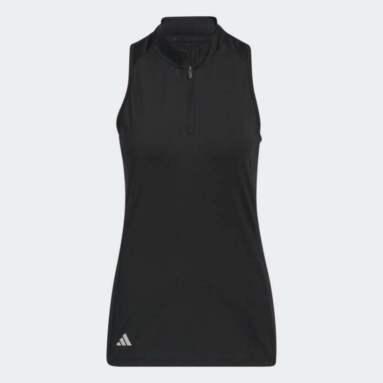 Camisa Polo Preta Sem Mangas Nadador Adidas