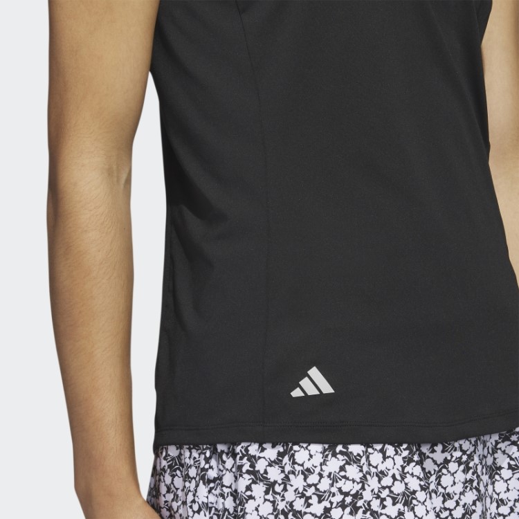 Camisa Polo Preta Sem Mangas Nadador Adidas