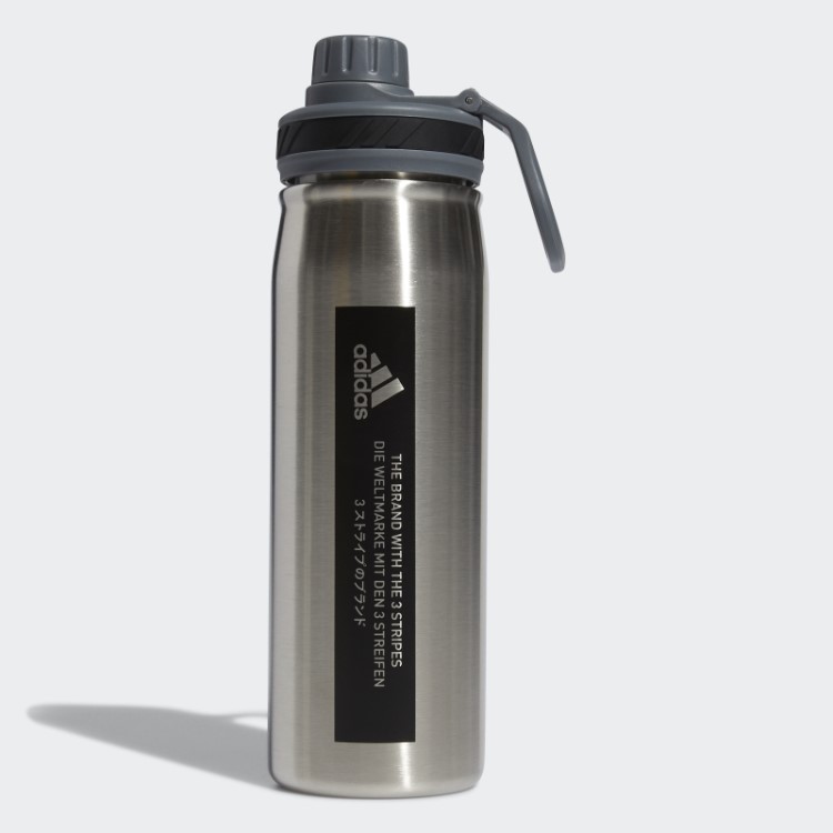 Garrafa De Metal De Aço Transparente 600 Ml Adidas