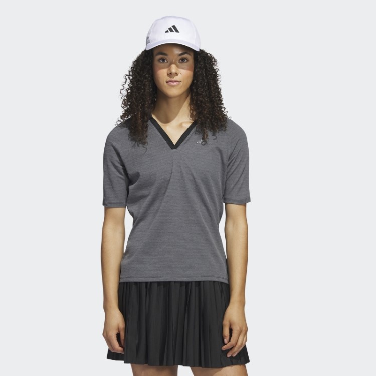Camisa Polo De Golfe De Meia Manga Preta Adidas Ultimate365 Tour No-show