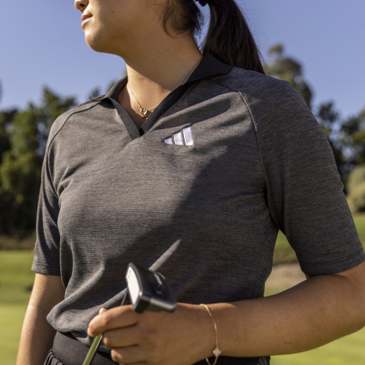 Camisa Polo De Golfe De Meia Manga Preta Adidas Ultimate365 Tour No-show