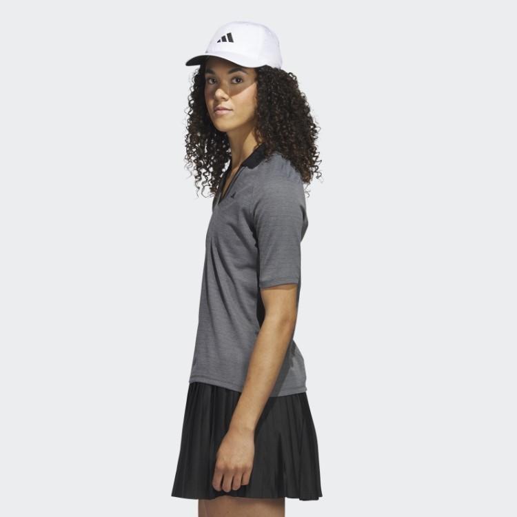 Camisa Polo De Golfe De Meia Manga Preta Adidas Ultimate365 Tour No-show