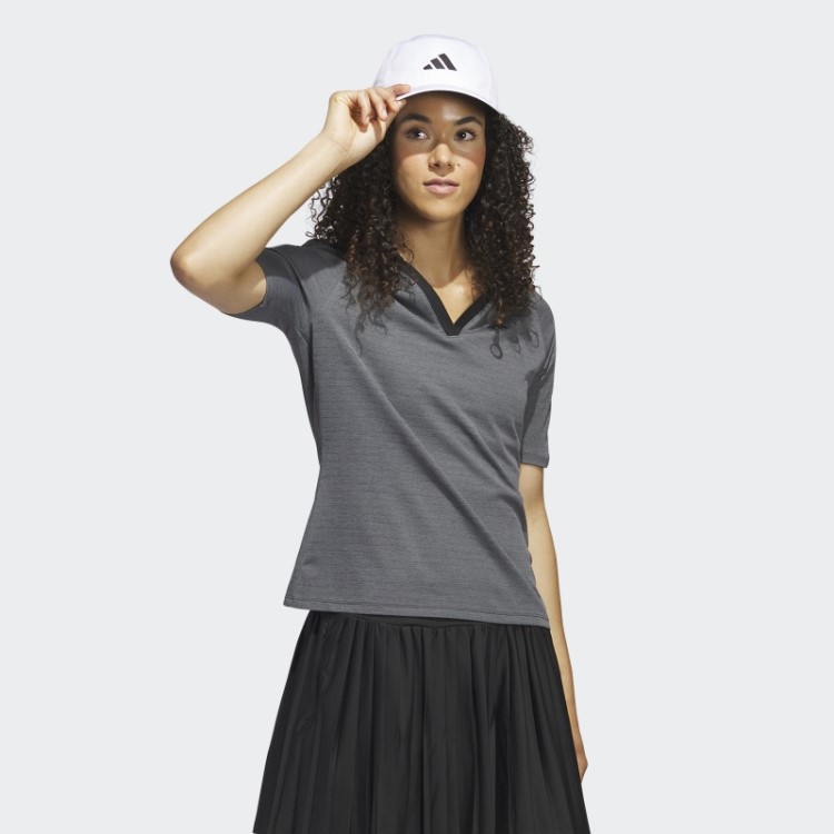 Camisa Polo De Golfe De Meia Manga Preta Adidas Ultimate365 Tour No-show