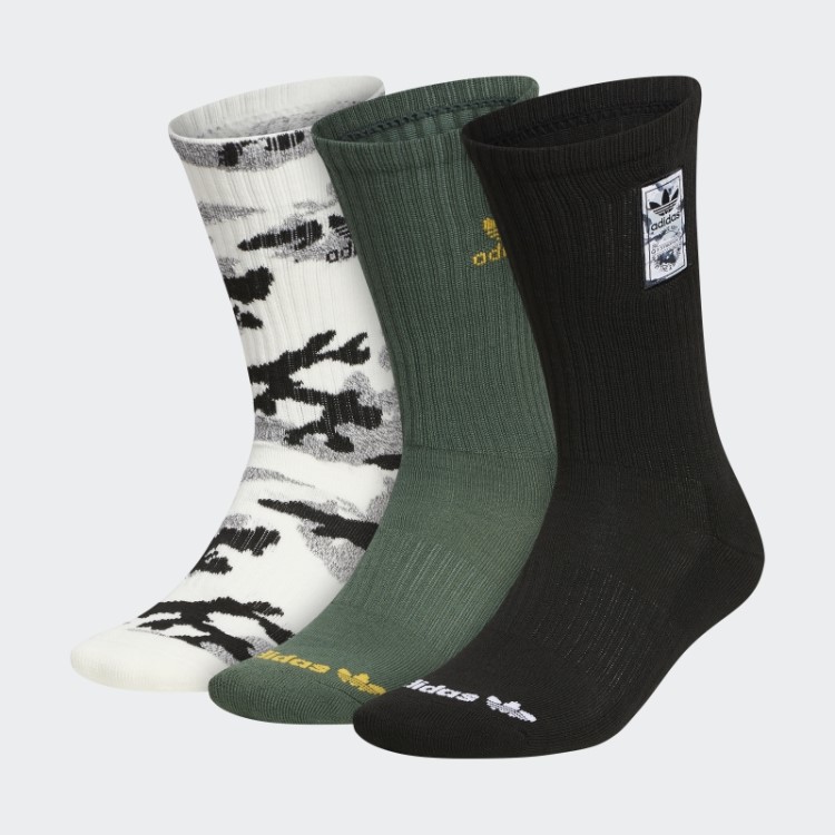 Meias Pretas Camo Series 3 Pares Adidas