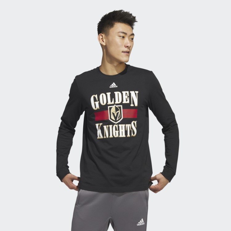 Camiseta Manga Longa Black Golden Knights Playmaker Adidas