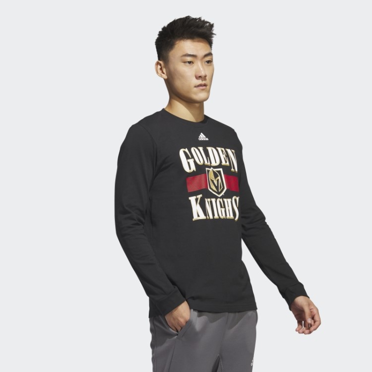 Camiseta Manga Longa Black Golden Knights Playmaker Adidas