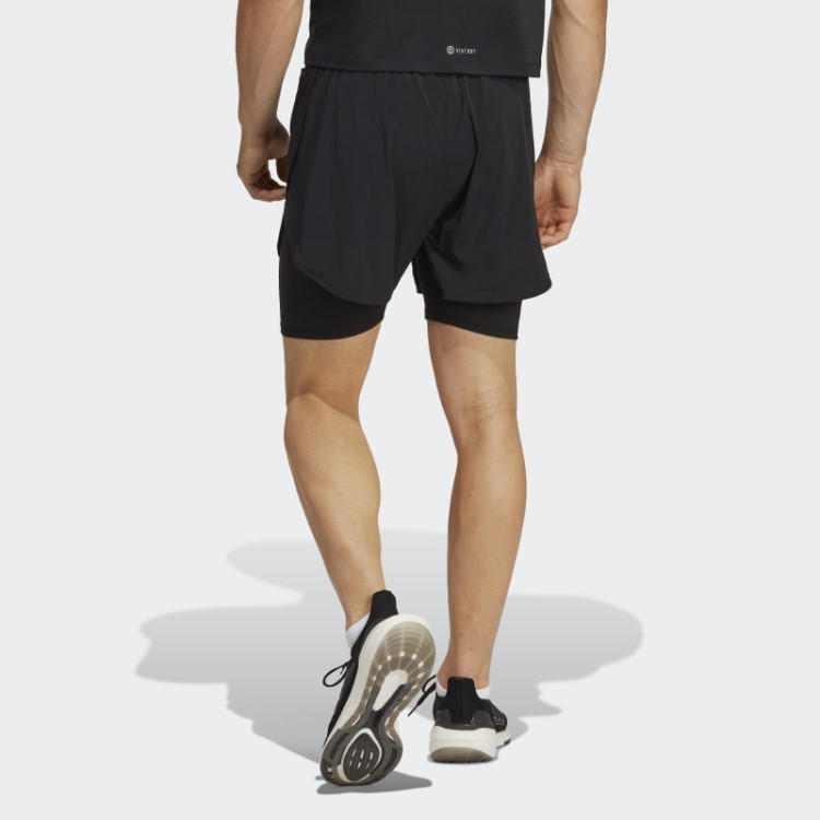 Calção De Treino 2 Em 1 Heat.rdy Hiit Adidas Preto