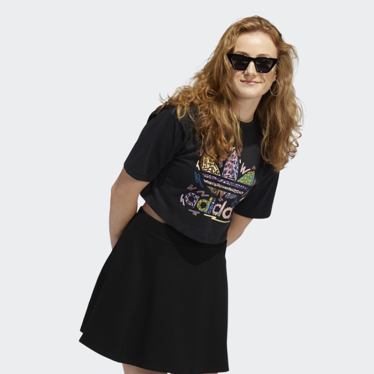 Camiseta Black Love Unites Crop Trefoil Adidas