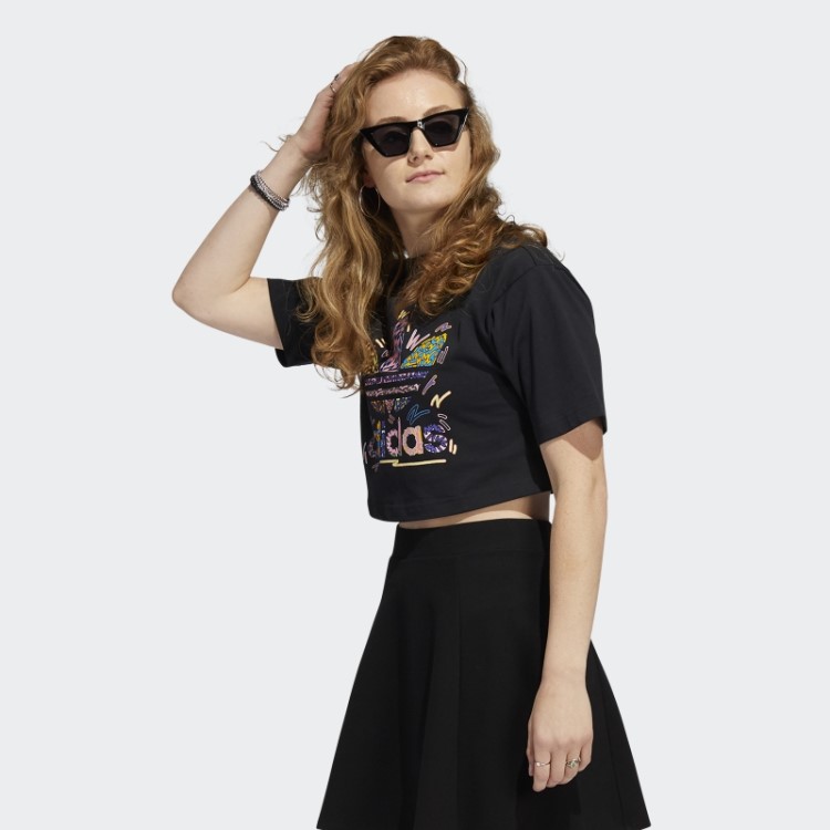 Camiseta Black Love Unites Crop Trefoil Adidas