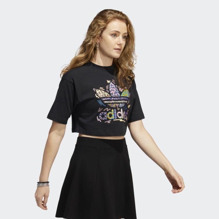 Camiseta Black Love Unites Crop Trefoil Adidas