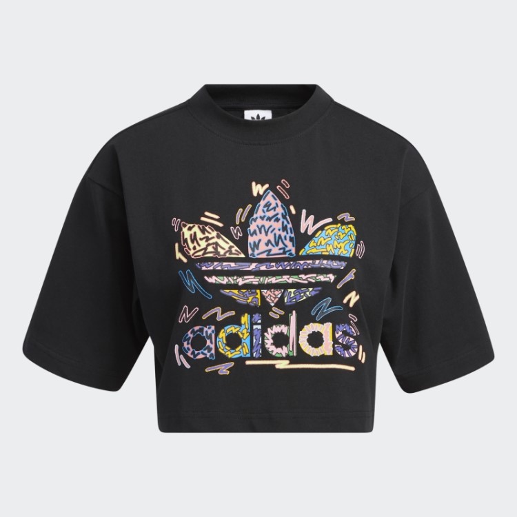 Camiseta Black Love Unites Crop Trefoil Adidas