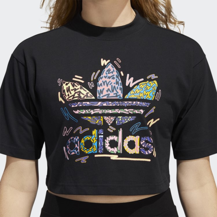 Camiseta Black Love Unites Crop Trefoil Adidas