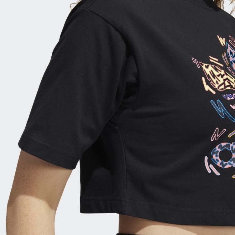 Camiseta Black Love Unites Crop Trefoil Adidas