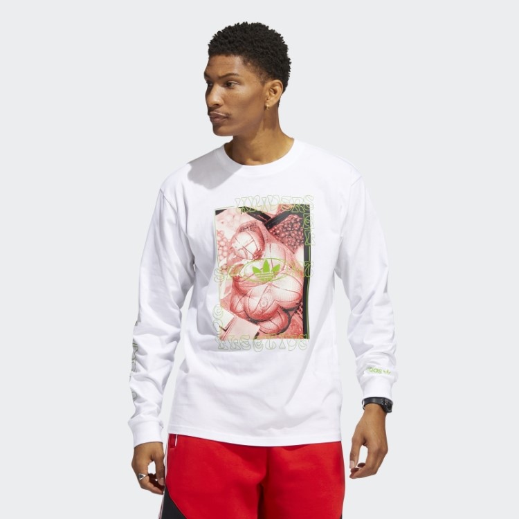 Camiseta Branca Com Foto B-ball Adidas