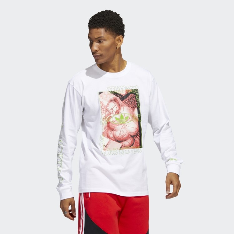 Camiseta Branca Com Foto B-ball Adidas
