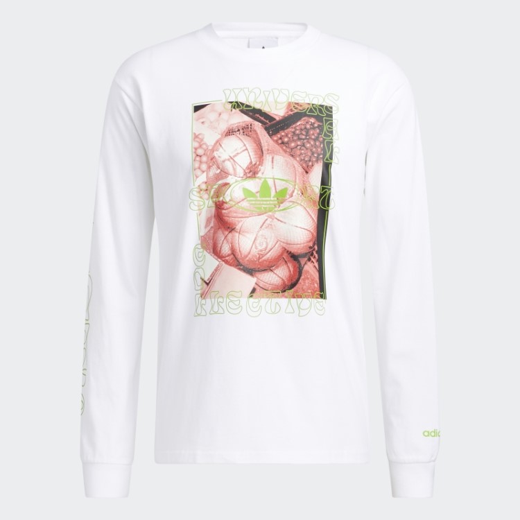 Camiseta Branca Com Foto B-ball Adidas