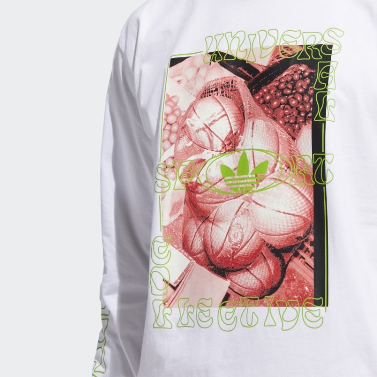 Camiseta Branca Com Foto B-ball Adidas