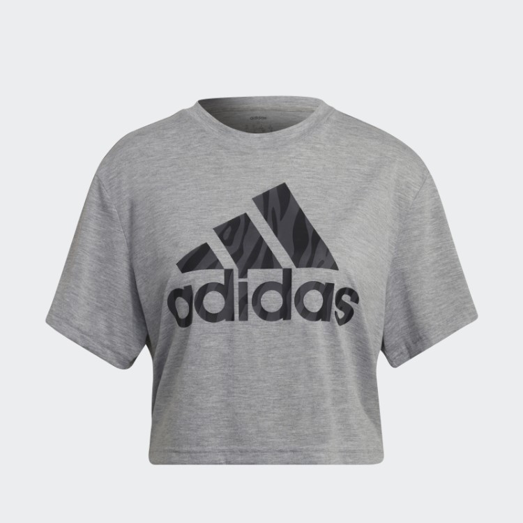 Cinza Médio Aeroready Projetado Para Mover Camiseta Com Estampa De Tigre Adidas
