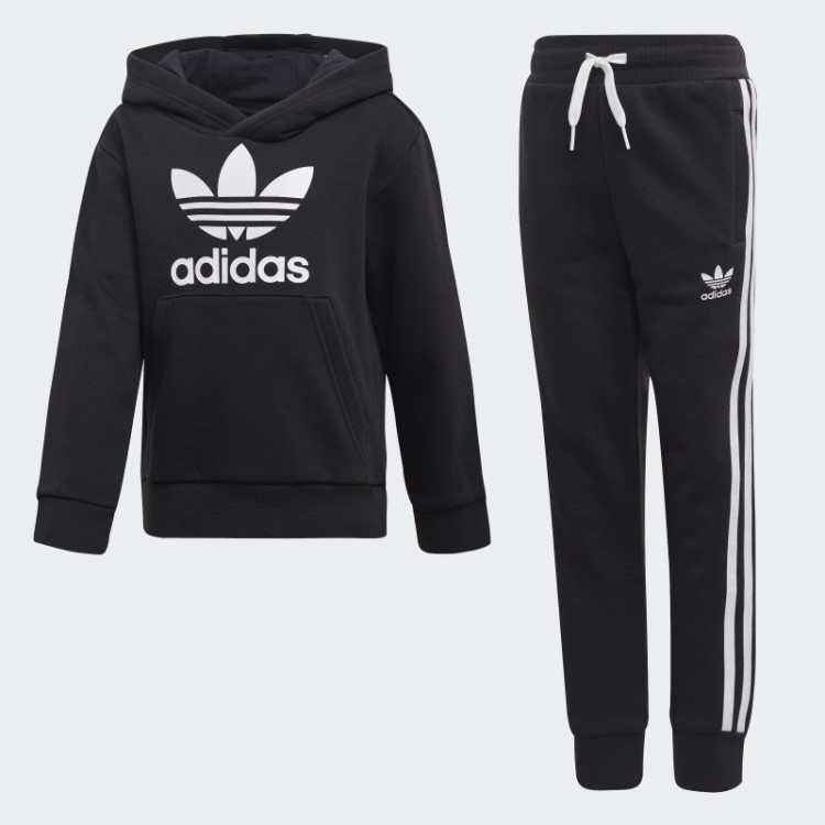 Conjunto De Moletom Adidas Trefoil Preto