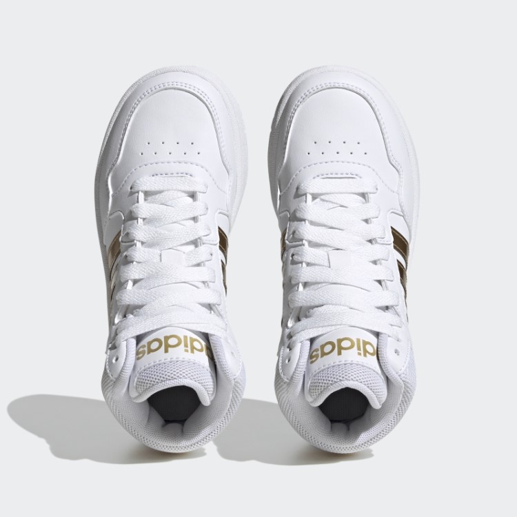 Adidas Hoops Mid Lifestyle Tênis De Renda De Basquete Branco