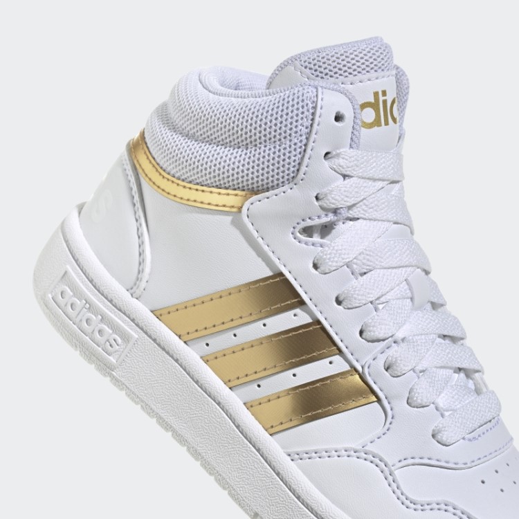 Adidas Hoops Mid Lifestyle Tênis De Renda De Basquete Branco