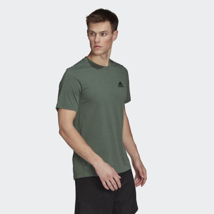 Adidas Green óxido Aeroready Projetado Para Mover Camiseta Esportiva Feelready