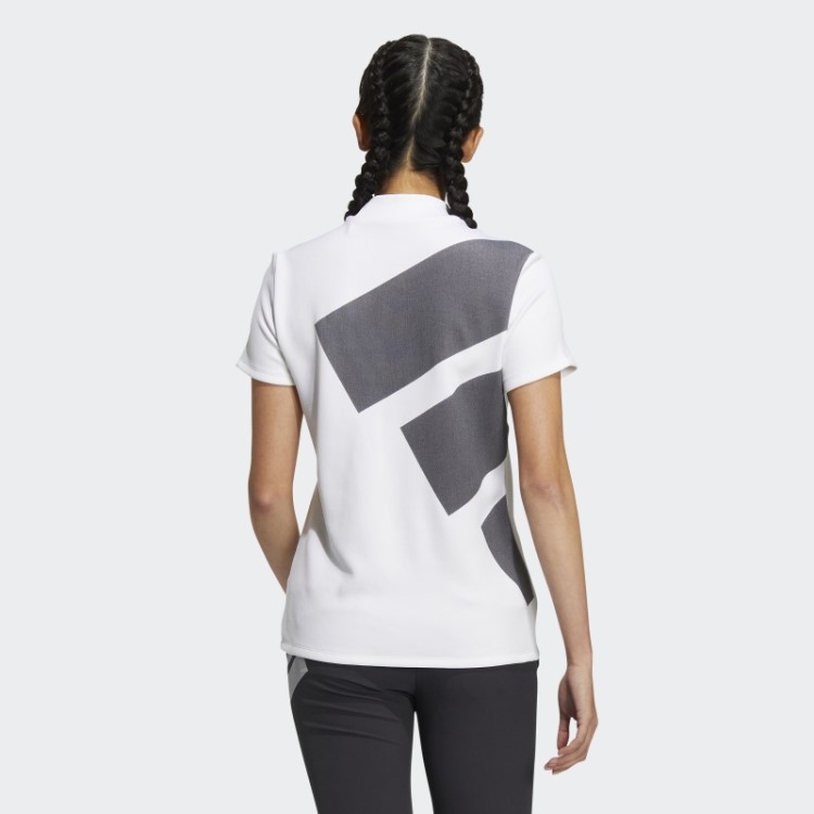 Camisa Aeroready Branca Com Gola 3 Barras Adidas