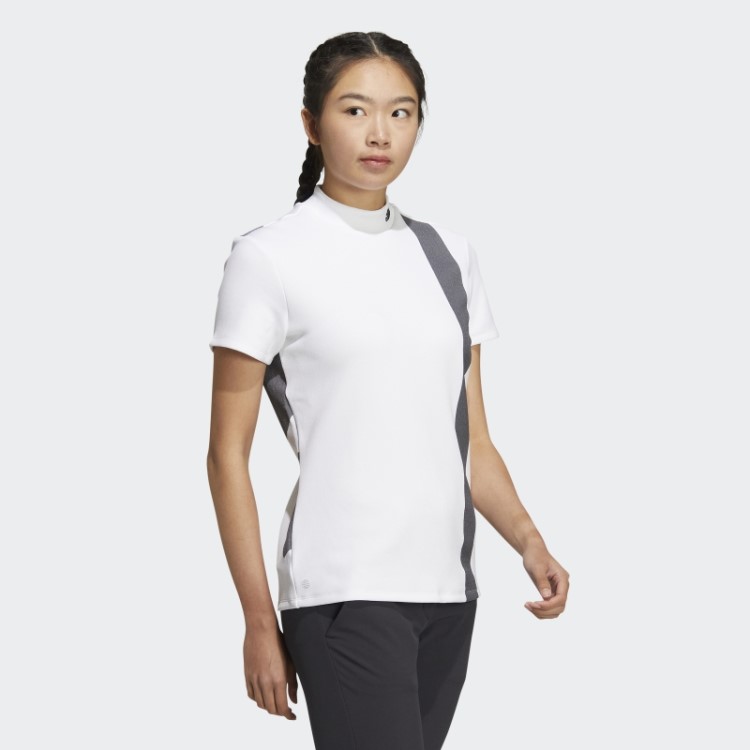 Camisa Aeroready Branca Com Gola 3 Barras Adidas