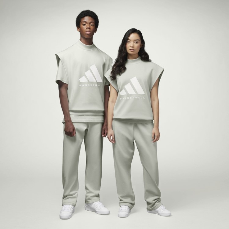 Adidas Basquete Moletom Sem Mangas Moda Verde
