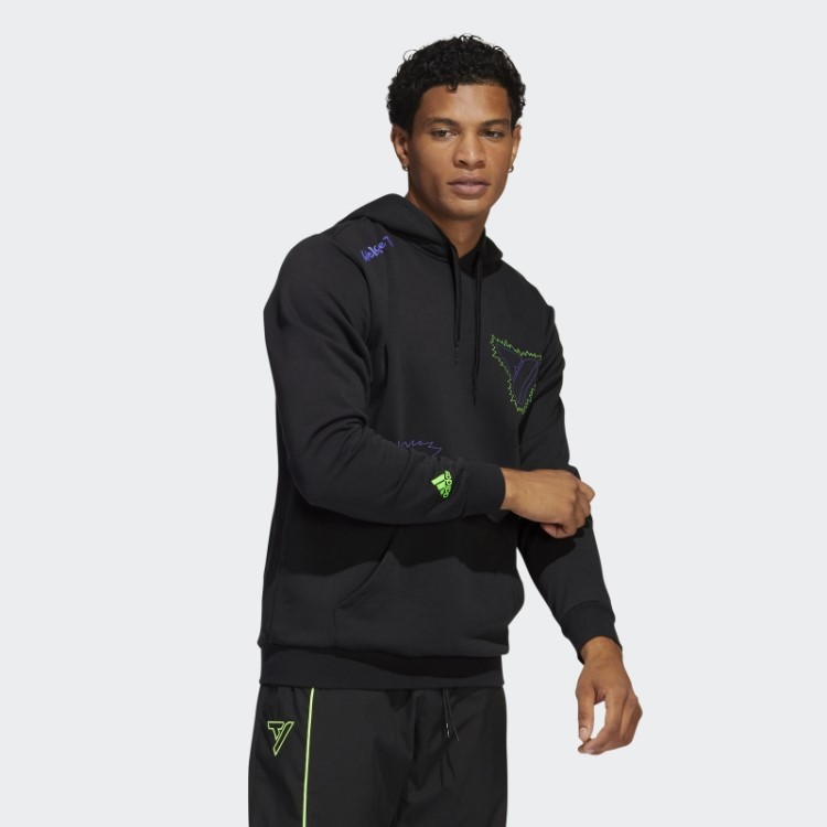 Moletom Com Capuz Preto Adidas