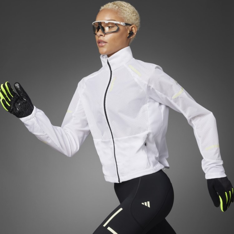 Reflect At Night X-city Cold.rdy Running Cover-up Branco Adidas