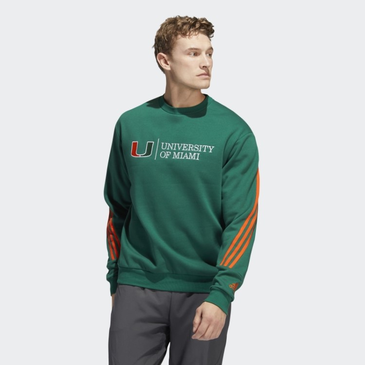 Moletom Com As Três Listras Verde Escuro Da Adidas