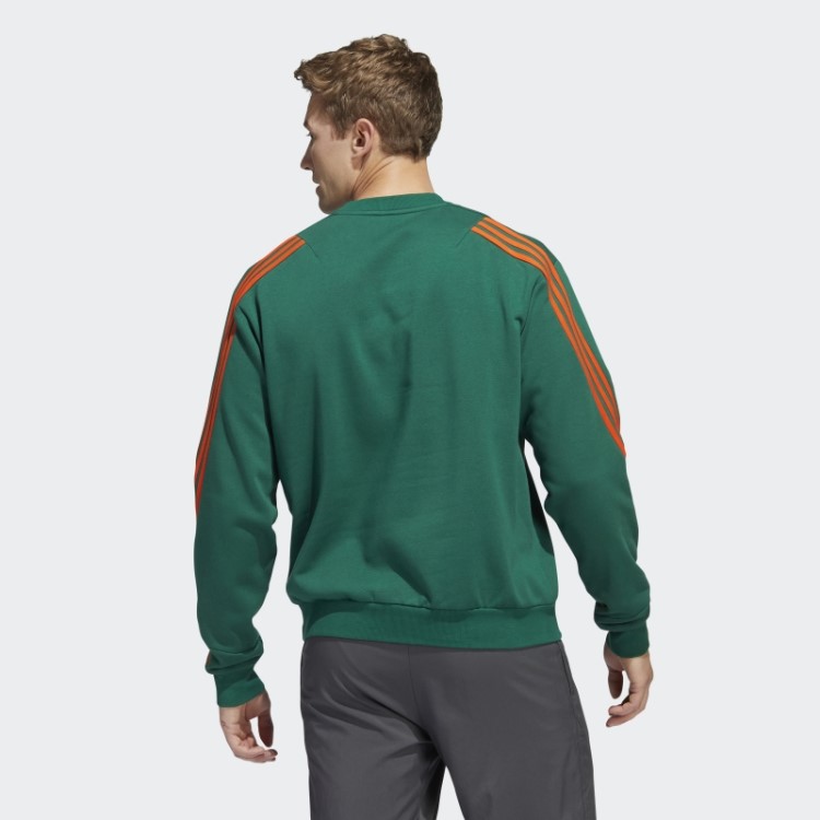 Moletom Com As Três Listras Verde Escuro Da Adidas