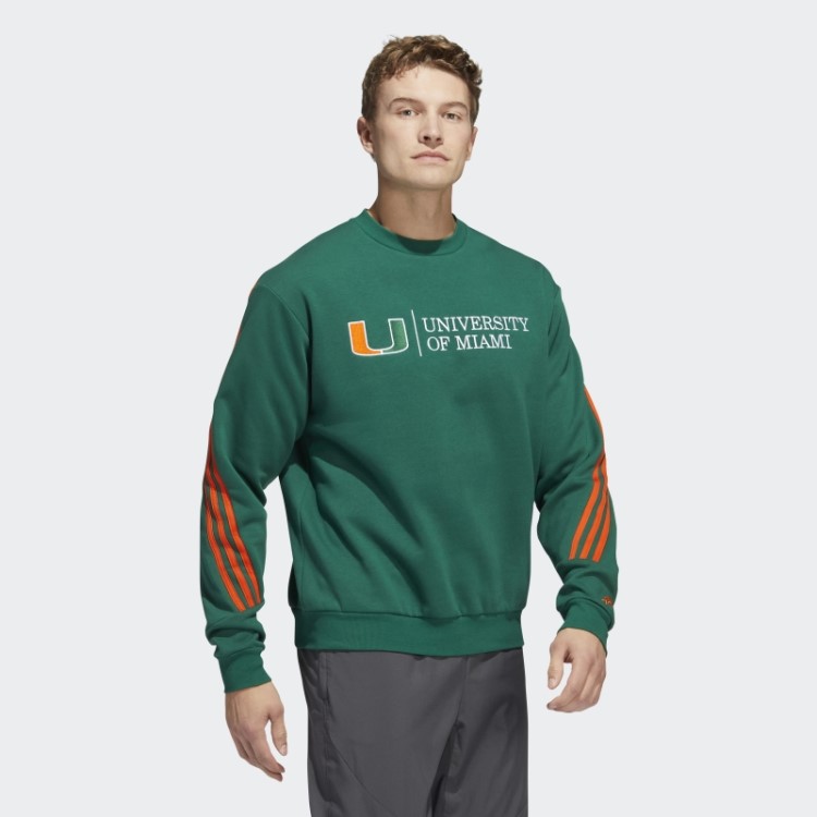 Moletom Com As Três Listras Verde Escuro Da Adidas