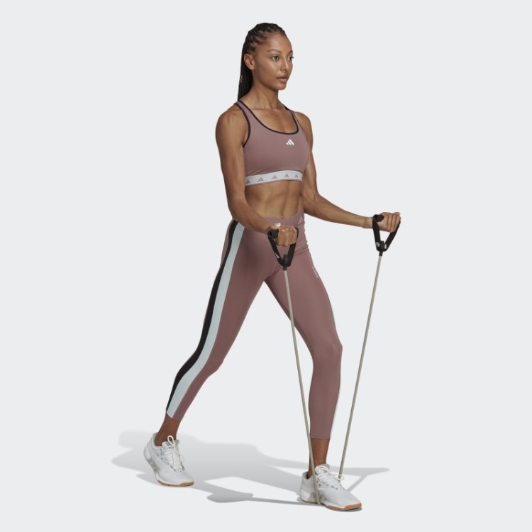 Sutiã Techfit De Suporte Médio Adidas Hyperglam Powerreact Roxo