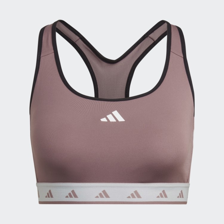 Sutiã Techfit De Suporte Médio Adidas Hyperglam Powerreact Roxo
