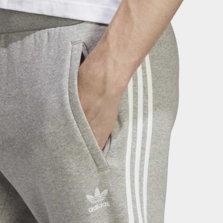 Calça Adicolor Classics Cinza Médio Com As Três Listras Adidas