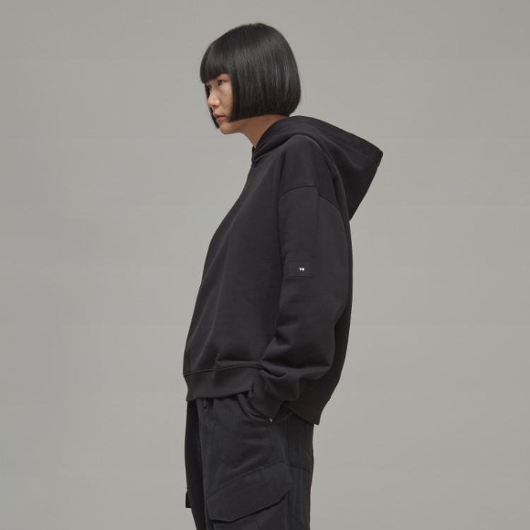 Y-3 Moletom Com Capuz Felpudo De Algodão Orgânico Adidas Hot