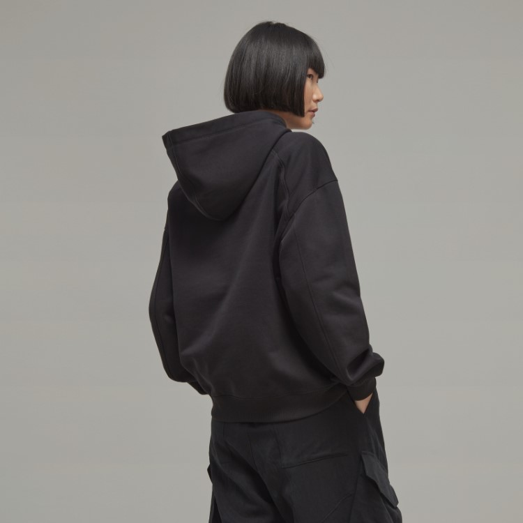 Y-3 Moletom Com Capuz Felpudo De Algodão Orgânico Adidas Hot