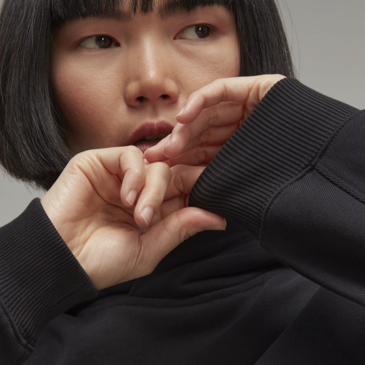 Y-3 Moletom Com Capuz Quadrado Felpudo De Algodão Orgânico Adidas Estiloso