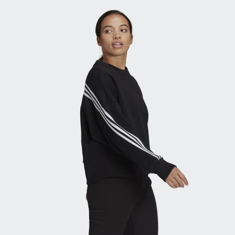 Moletom Com As Três Listras Preta Adidas Future Icons