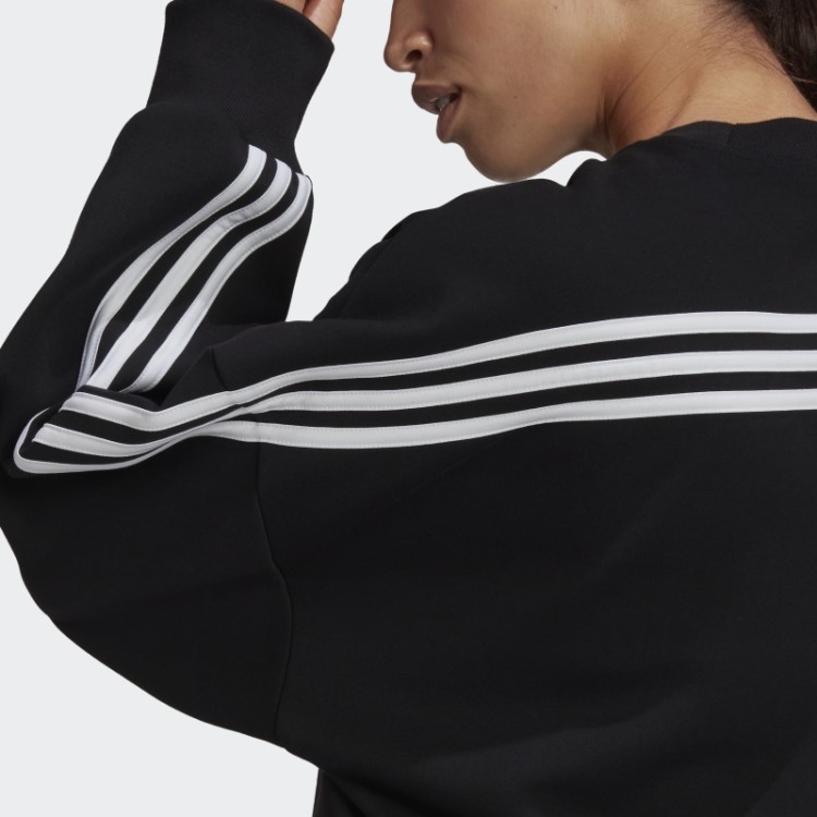 Moletom Com As Três Listras Preta Adidas Future Icons
