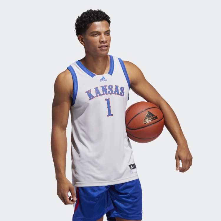 Camisa Cinza Claro Adidas Jayhawks Swingman