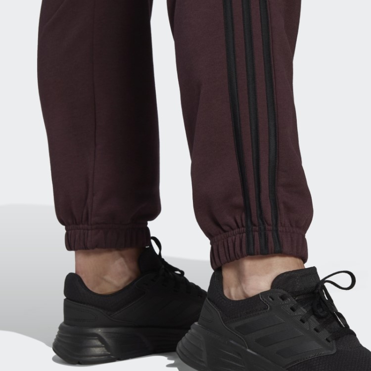 Calça De Algodão Com As Três Listras Adidas Marrom Essencial (maternidade)