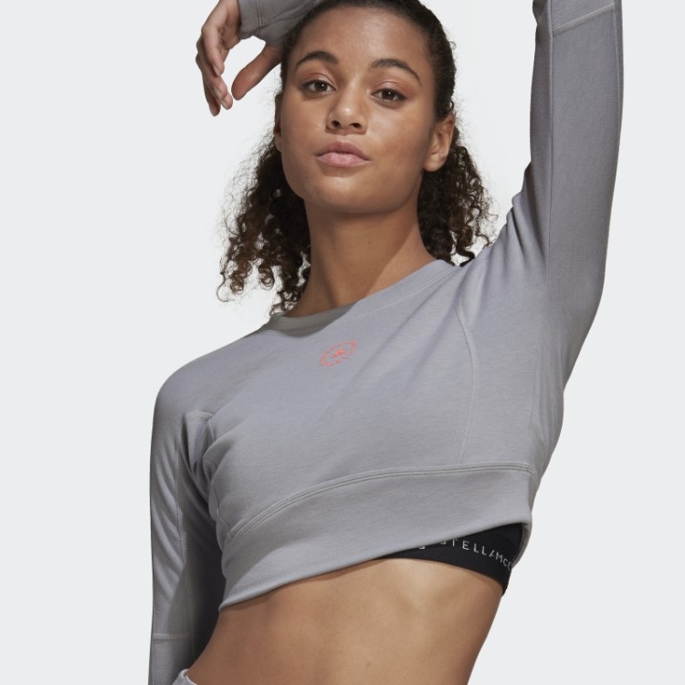 Adidas By Stella Mccartney Truestrength Manga Longa Cropped Light Onix Fashion