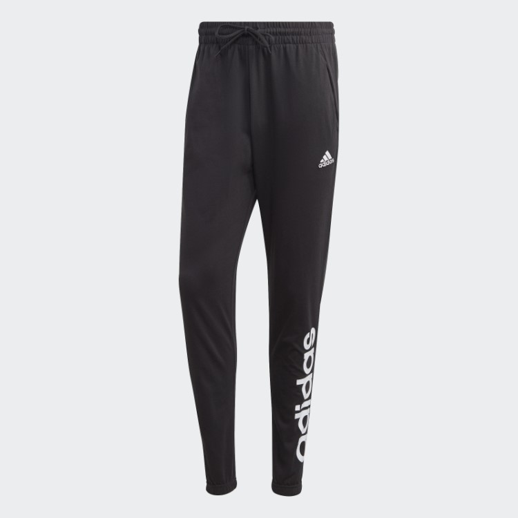 Essentials Joggers De Jérsei Simples Com Punho Elástico Afunilado E Logo Preto Adidas