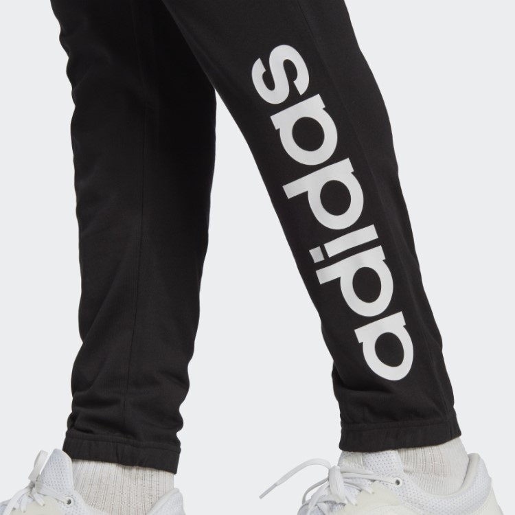 Essentials Joggers De Jérsei Simples Com Punho Elástico Afunilado E Logo Preto Adidas