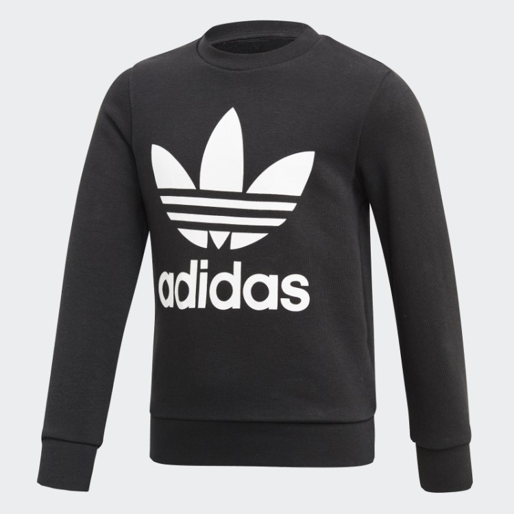 Conjunto De Moletom Da Tripulação Adidas Preto