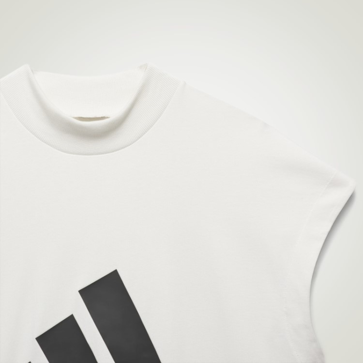 Camiseta Branca Sem Mangas De Basquete Adidas