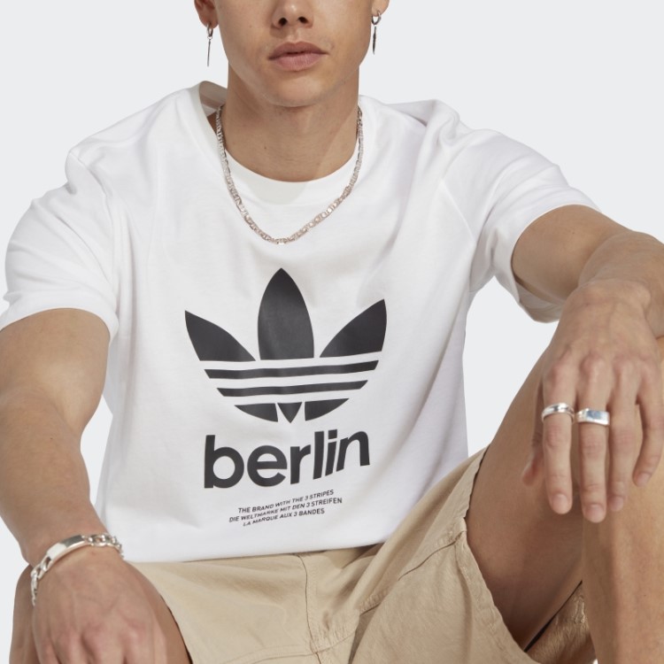 Camiseta Branca Icone Berlin City Originals Adidas